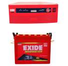 Exide GQP 1125VA Inverter With Exide Inva Master Tall Tubular 150AH -IMTT 1500 Combo